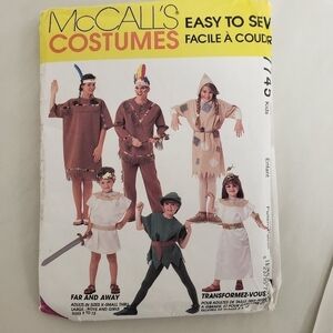MCCALLS Easy to Sew Costume Patterns 7745 Adult XS-L + Child 2-12 Uncut Vtg 94